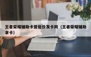 王者荣耀辅助卡盟低价发卡网（王者荣耀辅助拿卡）