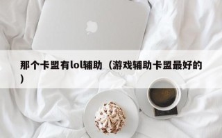 那个卡盟有lol辅助（游戏辅助卡盟最好的）